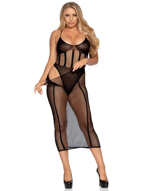 Leg Avenue Net Bodysuit And Matching Skirt UK 6 to 12