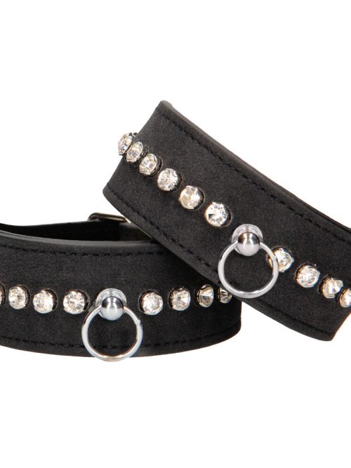Ouch Diamond Studded Wrist Cuffs