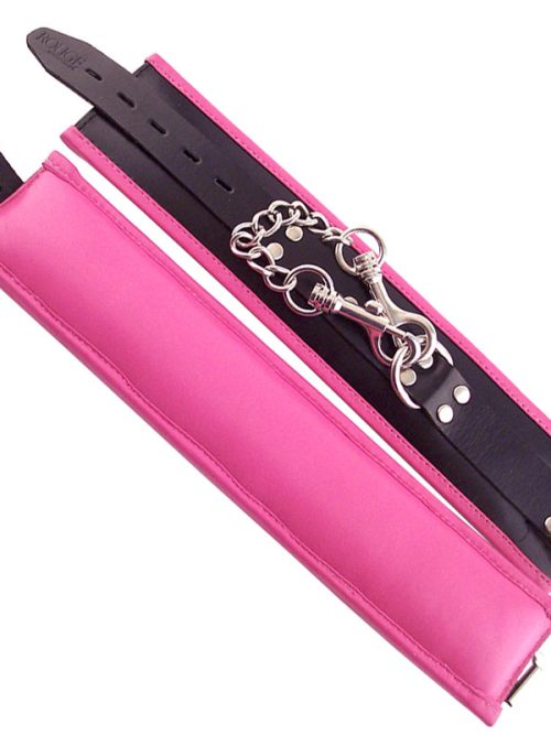 Rouge Garments Wrist Cuffs Padded Pink Trimmed