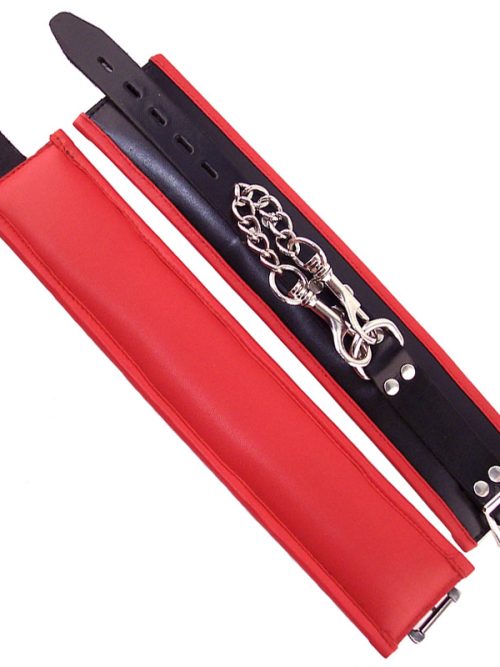 Rouge Garments Wrist Cuffs Padded Red Trimmed