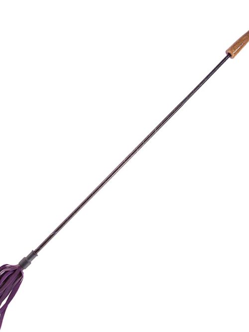 Rouge Garments Riding Crop With Wooden Handle Purple